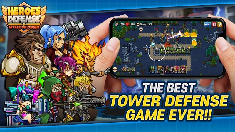 MOD APK Heroes Defense: Attack Zombie - Giới thiệu về game chiến thuật phòng thủ thây ma